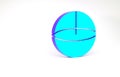Turquoise Geometric figure Sphere icon isolated on white background. Abstract shape. Geometric ornament. Minimalism Royalty Free Stock Photo