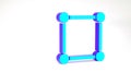 Turquoise Geometric figure Square icon isolated on white background. Abstract shape. Geometric ornament. Minimalism Royalty Free Stock Photo