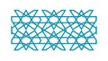 Turquoise Geometric Star Pattern Design, vector design Generative AI Royalty Free Stock Photo