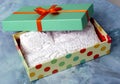 Turquoise gift box Royalty Free Stock Photo