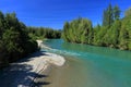 Glacial Waters of Kootenay River north of Kootenay Lake, British Columbia, Canada Royalty Free Stock Photo