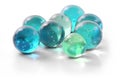 Turquoise Glass Marbles Royalty Free Stock Photo