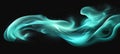Turquoise and Green Glowing Wave Light Effect with Sparkling Particles on a Dark Background Royalty Free Stock Photo