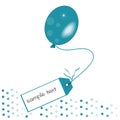 Turquoise green message ballon vector