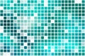 Turquoise green occasional opacity mosaic over white Royalty Free Stock Photo