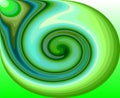 Turquoise green psychedelic spiral