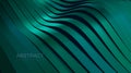 Turquoise green wavy ribbon background.