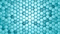 Turquoise hexagon background. 3d illustration, 3d rendering