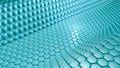 Turquoise hexagon background. 3d illustration, 3d rendering