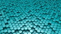 Turquoise hexagon background. 3d illustration, 3d rendering