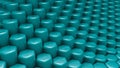 Turquoise hexagon background. 3d illustration, 3d rendering