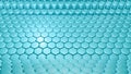 Turquoise hexagon background. 3d illustration, 3d rendering