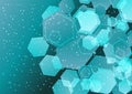 Turquoise Hexagon Shape Background Illustrator