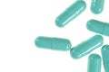 Turquoise Isolated Pills Texture Royalty Free Stock Photo