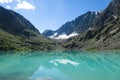 Turquoise Kuyguk lake. Picturesque blue mountain lake. Altai mountains, Siberia, Russia