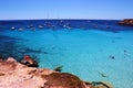 Turquoise lagoon near Cala Azzura beach