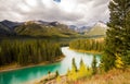 Turquoise lake in Banff National Park Alberta Canada in the summer