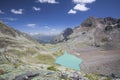 Turquoise lake Gradensee at Nossberger Hut with mountains in Gradental in national park Hohe Tauern, Austria Royalty Free Stock Photo