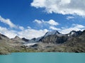 Turquoise lake in the mountains Ala-Kul Royalty Free Stock Photo