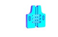 Turquoise Life jacket icon isolated on white background. Life vest icon. Extreme sport. Sport equipment. Minimalism