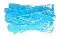 Turquoise light blue strokes of the paint brush isolated