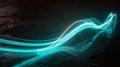 Turquoise Light Trails on Dark Textured Surface abstract Royalty Free Stock Photo