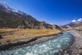 Marsyandi River near Braka village. Nepal Royalty Free Stock Photo