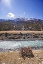 Marsyandi River near Braka village. Nepal Royalty Free Stock Photo