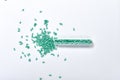 Turquoise masterbatch granule Royalty Free Stock Photo