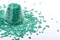 Turquoise masterbatch granule Royalty Free Stock Photo
