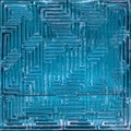 Turquoise Maze Surface Royalty Free Stock Photo