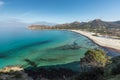 Turquoise Mediterranean at Ostriconi beach in Corsica Royalty Free Stock Photo