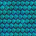 Turquoise Mermaid Scale Seamless Pattern