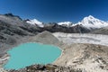 Turquoise lake in the Andes in Peru