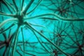 Turquoise neuron background