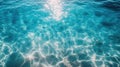 Turquoise Ocean Water Reflecting Sunlight on Sandy Bottom in the Caribbean Royalty Free Stock Photo