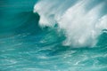 Turquoise ocean wave breaking Royalty Free Stock Photo