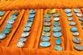 Turquoise on display at jewelry Dubai