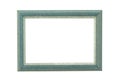 Turquoise ornamented wooden frame