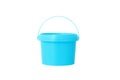 Turquoise plastic decorative bucket. isolate