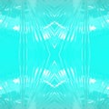 Turquoise plastic surface with white highlights and lines. Beautiful seamless mirrored turquoise background. Royalty Free Stock Photo