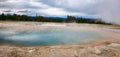 Turquoise pool in midway geyser basin in Yellowstone national park, Wyoming Royalty Free Stock Photo
