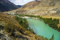 Turquoise river in the mountains