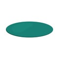 Turquoise round rug icon, cartoon style