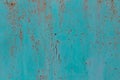 Turquoise rusty grunge metal texture. Photo background. Royalty Free Stock Photo