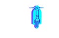 Turquoise Scooter icon isolated on white background. Minimalism concept. 3d illustration 3D render