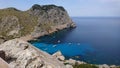 Turquoise sea bay with Mountains, Spain landscape