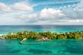 Turquoise sea and blue sky. Nature landscape Caribbean sea