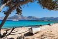 The turquoise sea of Koufonisia at Fanos beach Royalty Free Stock Photo