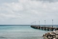 Turquoise sea and Speightstown pier, Barbados.